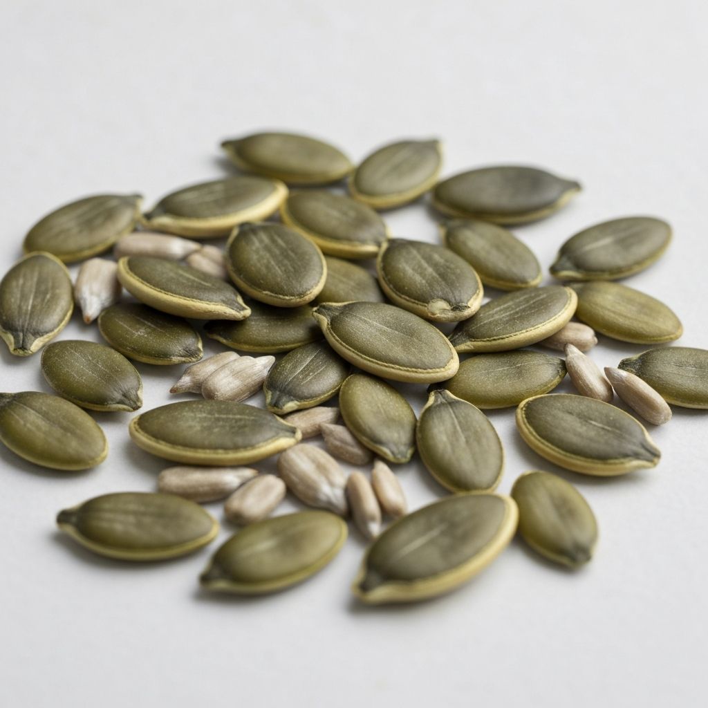 Kürbiskerne und Sonnenblumenkerne